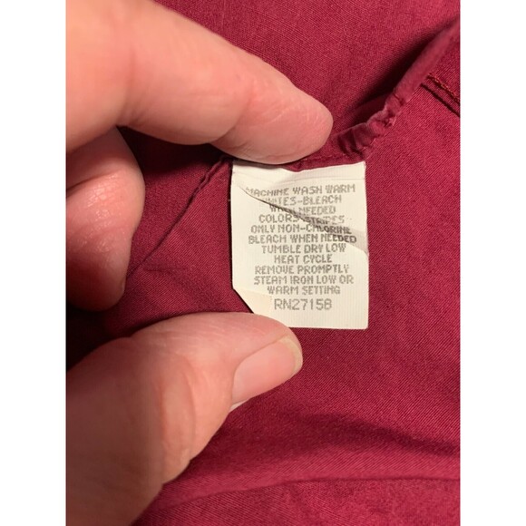Payne Stewart Shirt Mens 16 1/2 32/33 Maroon Long Sleeve Button Up Classic - Picture 10 of 13